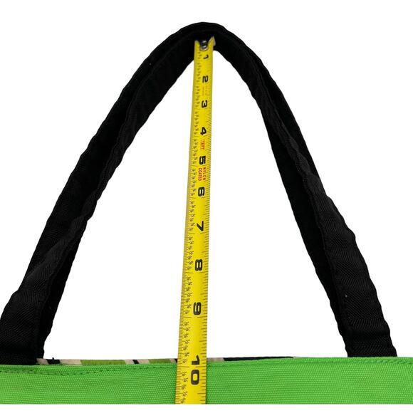 Womens Handbag Tote Jackie Studio C Geometric Pattern Pockets Black Green - Picture 15 of 15